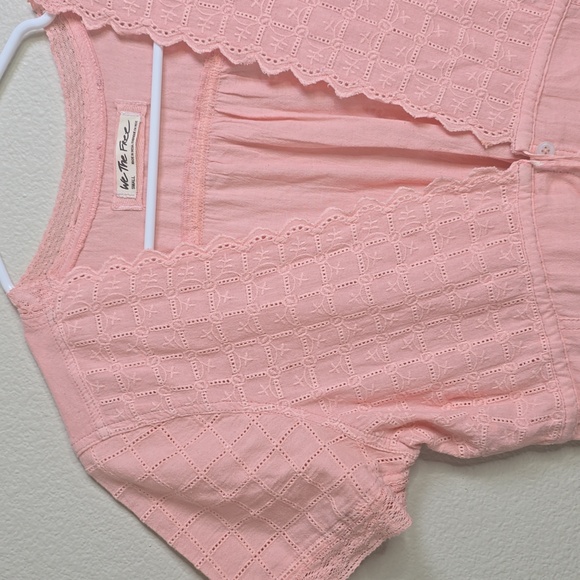 Free People We The Free  Riviera Pink Women's Top Size Small - Picture 4 of 8